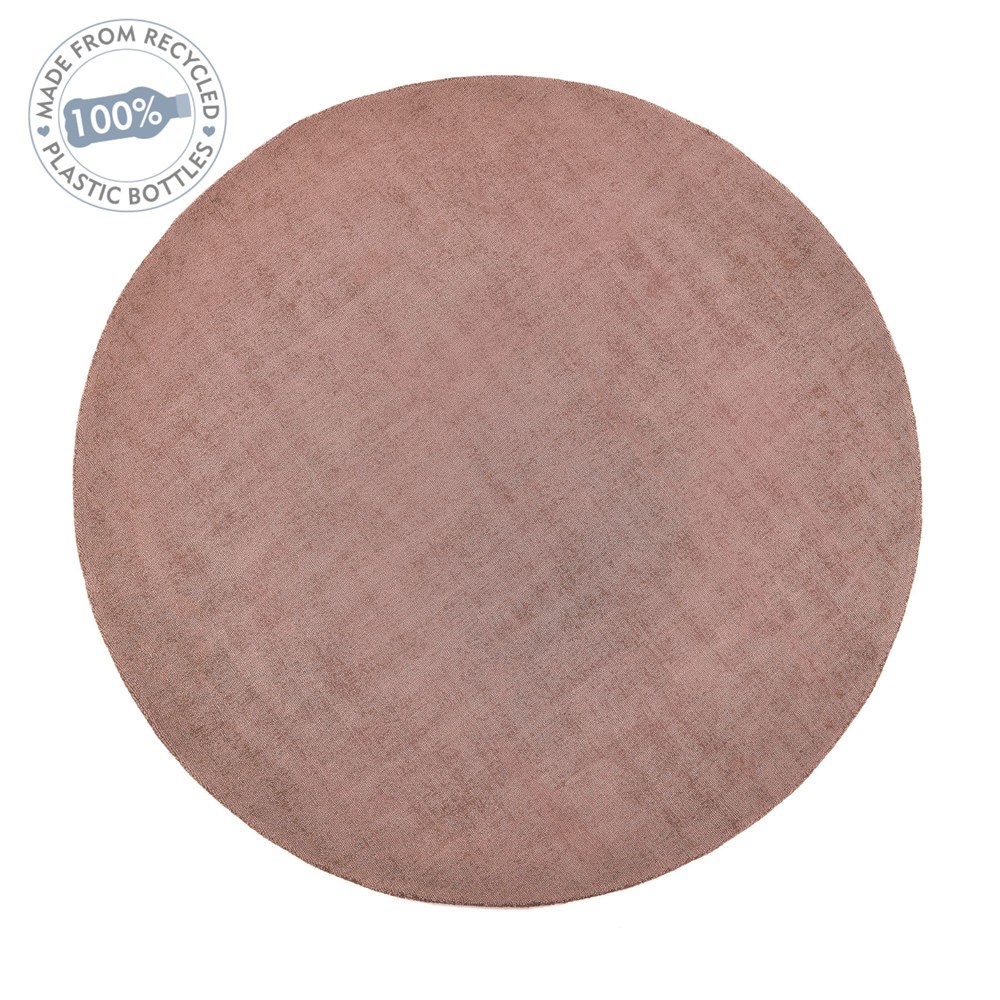 Reef Plain Dye Eco Circle Rugs in Blush Pink